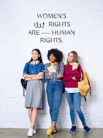 Template di design Sostegno all'emancipazione femminile Poster US