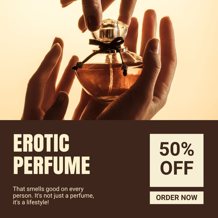 Kedvezmények a női parfümökre Instagram AD tervezősablon