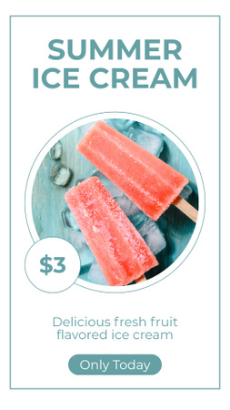Delicious Ice-Cream Discount Instagram Story Design Template