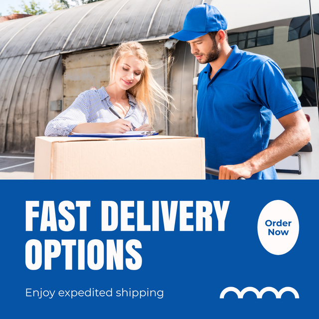 Fast Delivery of Any Freight Instagram Modelo de Design