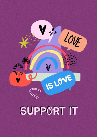 Awareness of Tolerance to LGBT Poster Design Template