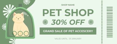 Discount in Pet Shop on Accessories Coupon Design Template