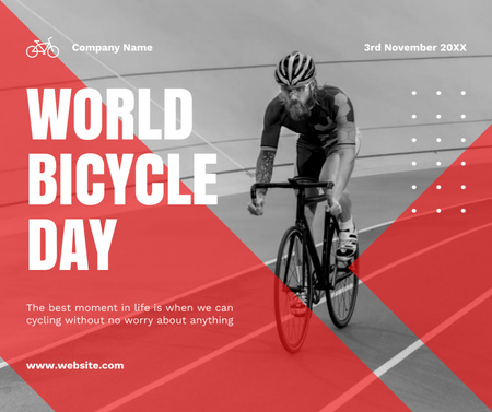 World Bicycle Day Observation Facebook Design Template