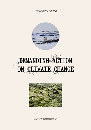 Climate Change Awareness with Earth Landscapes Poster 28x40in Tasarım Şablonu