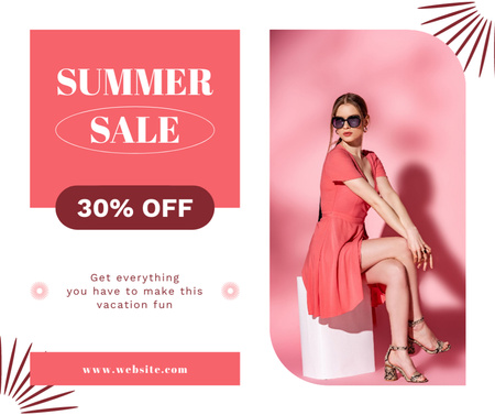 Women's Clothes for Summer Vacation Facebook Design Template