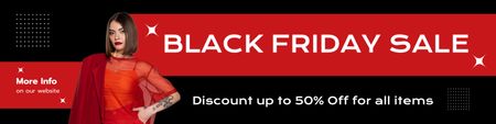 Discount on Fashion Sets in Black Friday Twitter Design Template