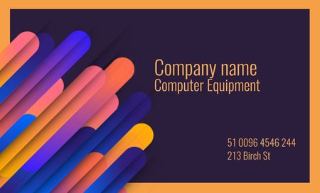 Szablon projektu Computer Equipment Company Information Offer Business Card 91x55mm