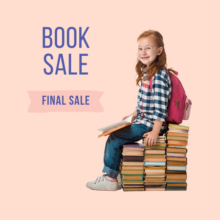 Children Books Sale Announcement Instagram Design Template