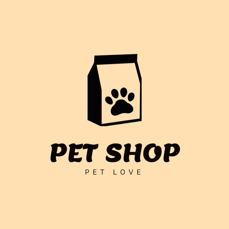 Szablon projektu Pet Supplies Retailer Services Offer Logo 1080x1080px