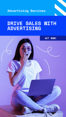 Designvorlage Effective Advertising Agency Services Offer für Instagram Video Story