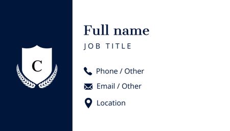 Plantilla de diseño de Información elegante del perfil del empleado con marca firme Business Card US 