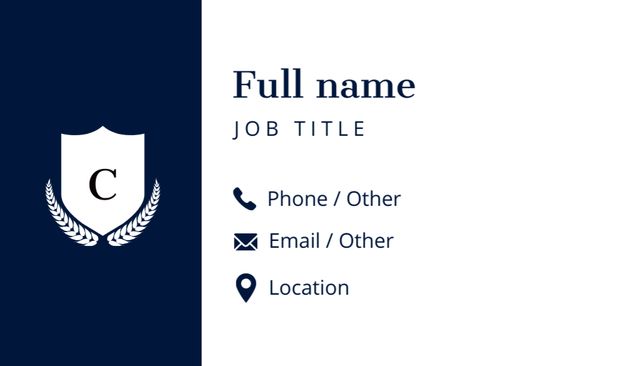 Modèle de visuel Elegant Employee Profile Information With Firm Branding - Business Card US