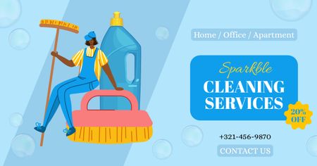 Clearing Services Offer Facebook AD Design Template