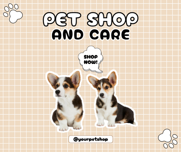 Pet Store Items with Cute Puppies