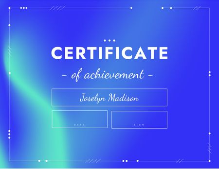 Szablon projektu Achievement Award in Business Certificate