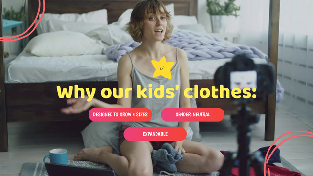 Adjustable Kids Clothes Collection Full HD video Šablona návrhu