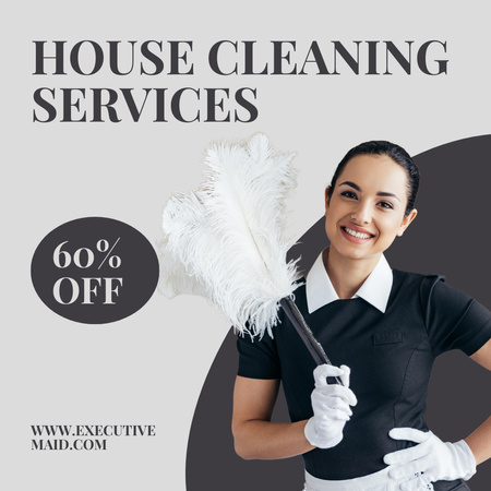 Modèle de visuel Remise sur les services de nettoyage de maison - Instagram