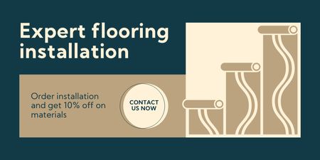 Expert Flooring Installation Order Offer Twitter Design Template