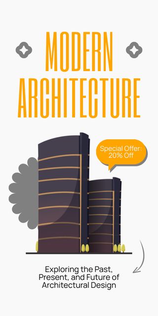 Ontwerpsjabloon van Graphic van Modern Architecture With Discount On Design From Studio