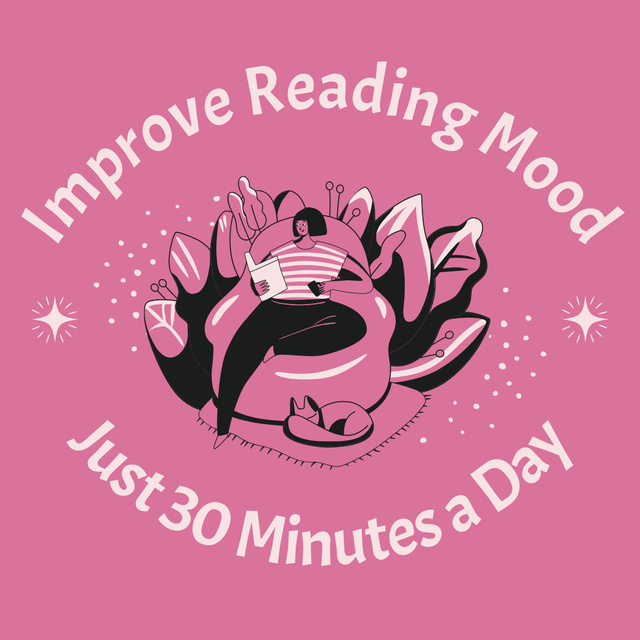 Inspiration of Reading Books Instagram Design Template