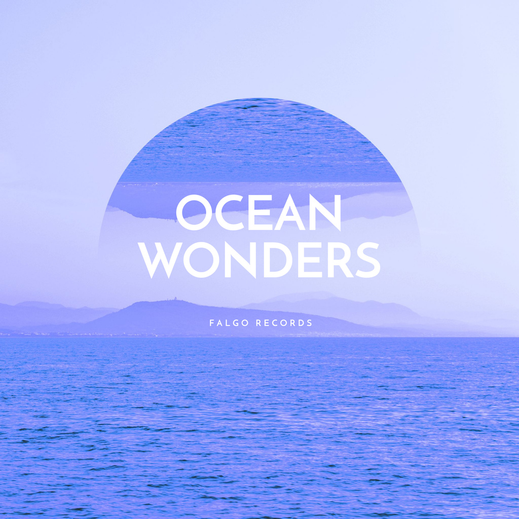 Surreal Sea landscape Album Cover – шаблон для дизайна