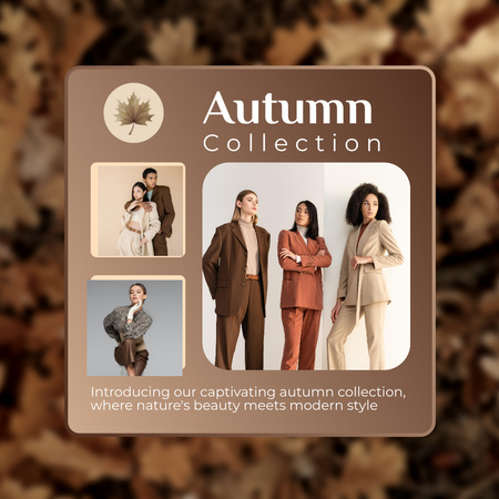 Designvorlage Herbst-Sale-Collage für stilvolle Frauen für Animated Post