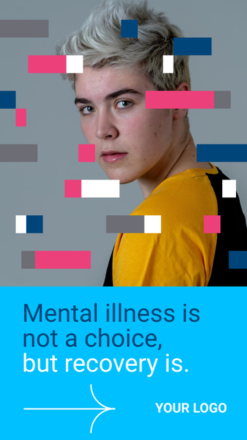 Designvorlage Care of Mental Health Motivation für TikTok Video