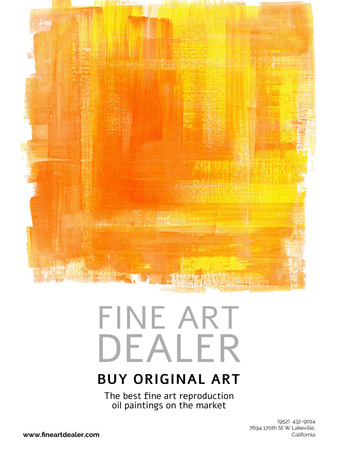 Fine Art Dealer Services Ad Poster US Design Template