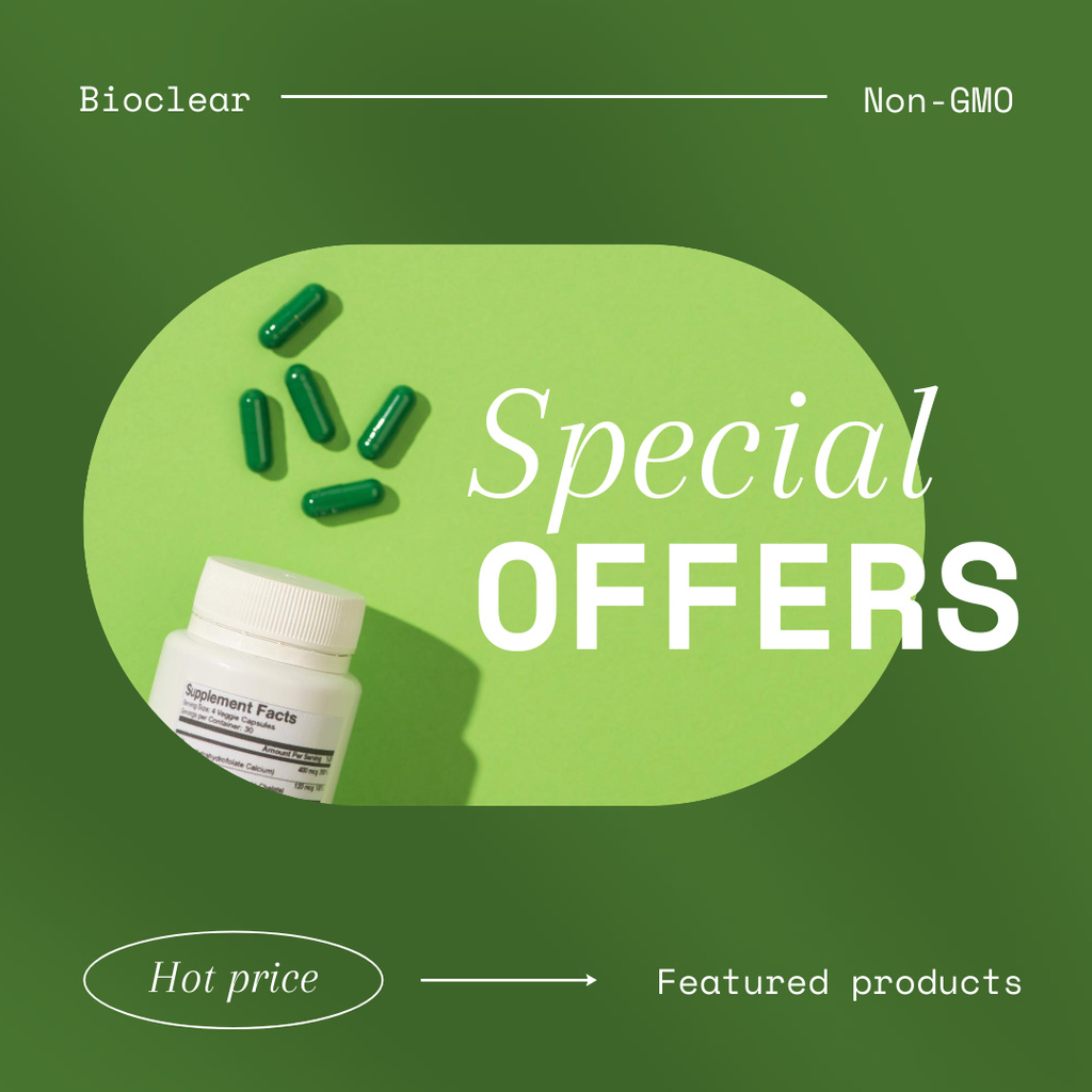 Revitalizing Immune System with Pills At Discounted Rates Instagram Design Template