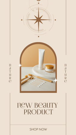 Designvorlage Beauty Product Ad with Creams on Table für Instagram Story
