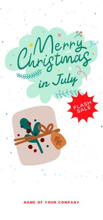 July Christmas Sale Ad Flyer DIN Large Design Template