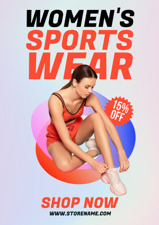 Running Shoes Sale Poster Design Template