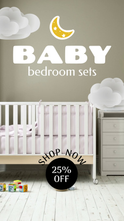 Baby Bedroom Sets With Discount And Toys Instagram Video Story Design Template