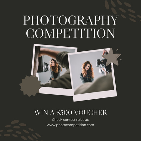 Anúncio do Concurso de Fotografia Instagram Modelo de Design
