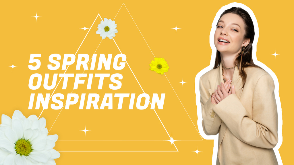 Ontwerpsjabloon van Youtube Thumbnail van Inspirational Springtime Women's Outfit Offer