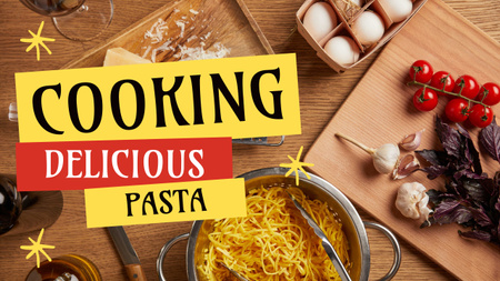 Ontwerpsjabloon van Youtube Thumbnail van Manieren om heerlijke Italiaanse pasta te koken