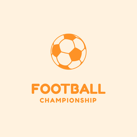 Football Championship Announcement Logo Design Template