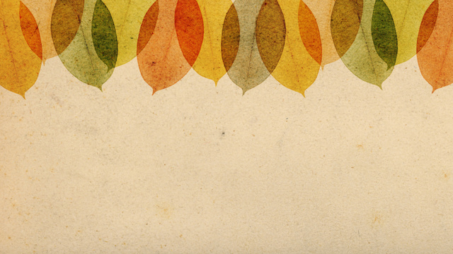 Illustration of Bright Autumn Leaves Zoom Backgroundデザインテンプレート