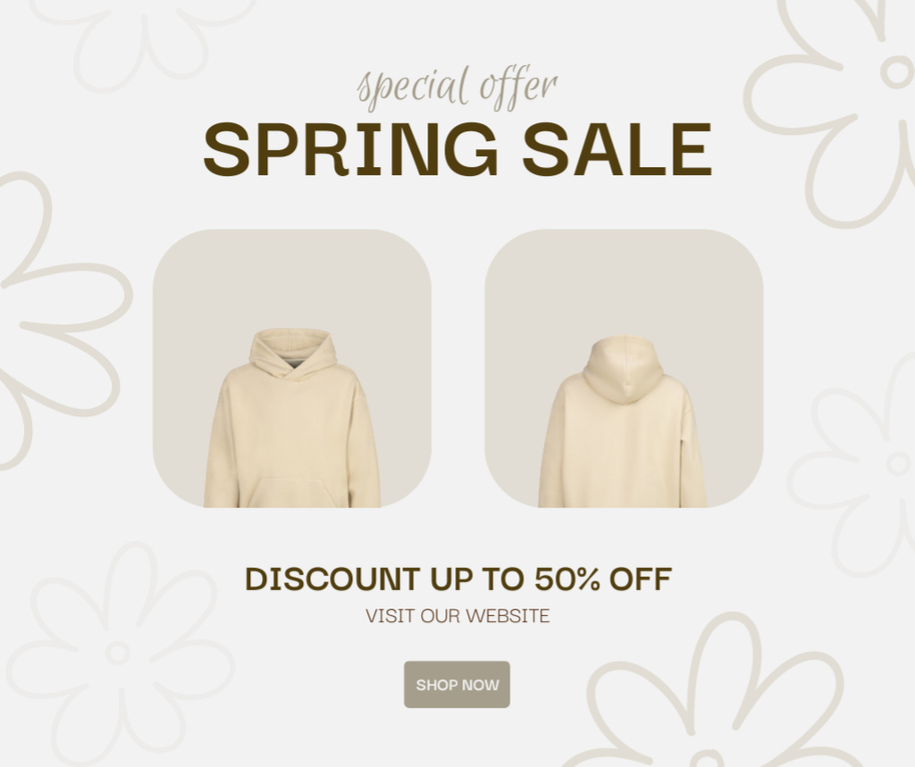 Fashion Spring Sale Announcement Facebookデザインテンプレート
