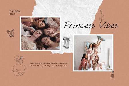 Attractive Girls on Home Party Mood Board Design Template