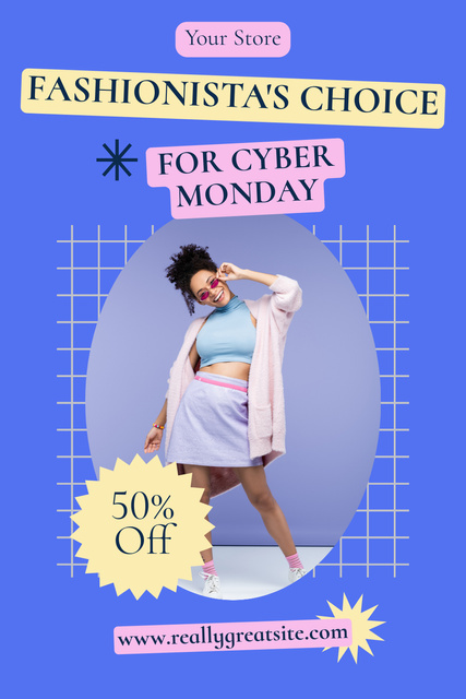 Cyber Monday Fashion Choice Pinterest Modelo de Design