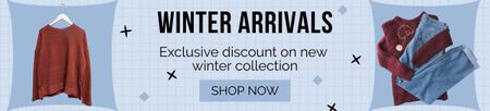 Winter Fashion Offer with Stylish Outfit Ebay Store Billboard Design Template