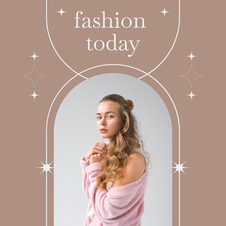 Female Fashion Clothes Ad Instagram Design Template