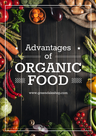 Designvorlage Advantages of organic food für Poster