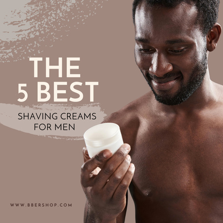 Shaving Creams for Men Offer Instagram tervezősablon