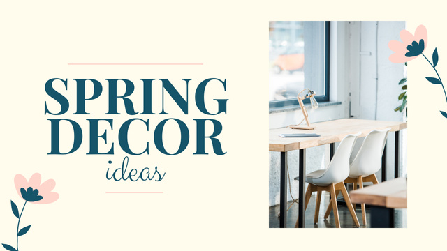 Suggestion of Spring Ideas for Home Decor Youtube Thumbnail Design Template
