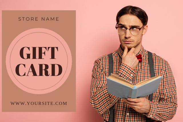 Bookstore Ad with Reader Gift Certificate Design Template