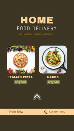 Home Food Delivery Instagram Video Story Design Template