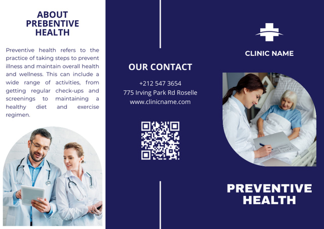 Designvorlage Offer of Preventive Services at Medical Center für Brochure