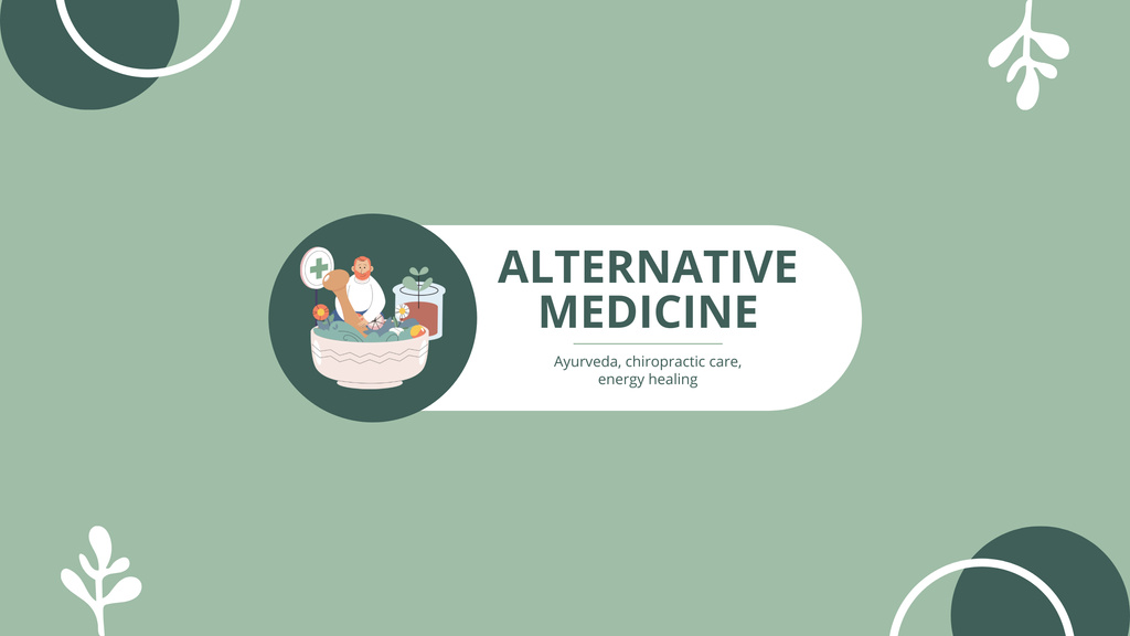 Alternative Medicine With Herbal Remedies By Pharmacist Youtube Šablona návrhu